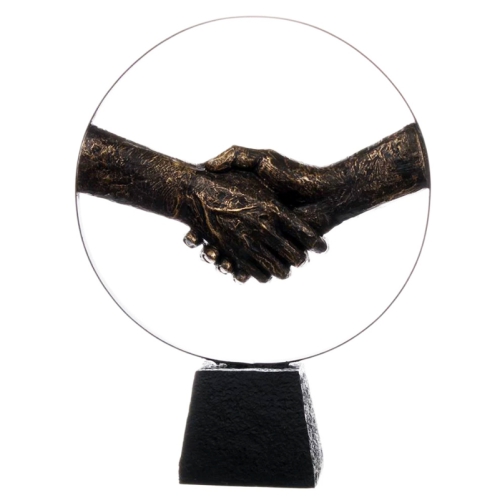 פסל אומנותי “יד לוחצת יד” | GRACIA GALLERY
