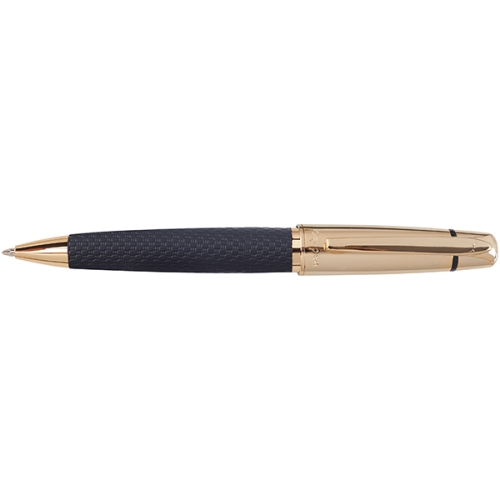 עט כדורי | פואם Poem Gold ציפוי זהב 18k גוף מעוצב דמוי עור מסדרת עטי יוקרה X-PEN
