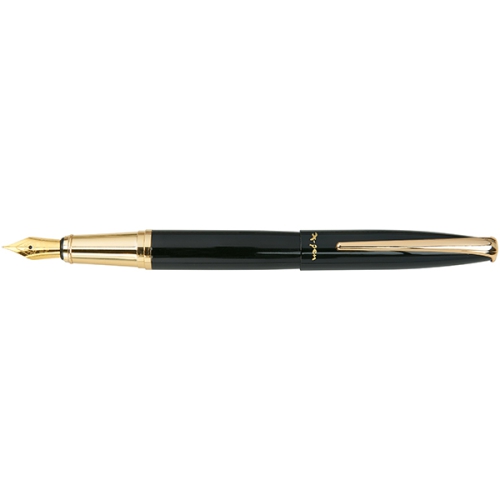 עט נובע | עטי פנינסולה Peninsula שחור קליפס ציפוי זהב 18k