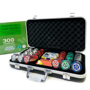 סט פוקר מקצועי עם חריטה אישית 300 ציפים | PRO POKER