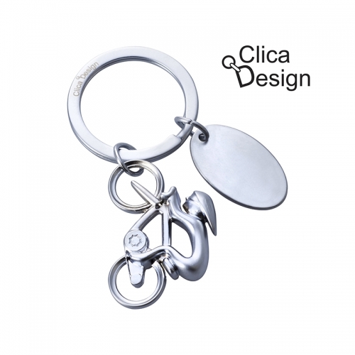 מחזיק מפתחות מתכת מירוץ אופניים מבית Clica Design