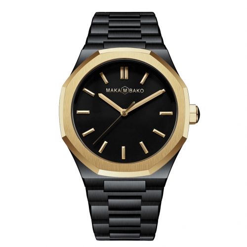 שעון Maka M Bako לגבר Mb3119 שחור/זהב