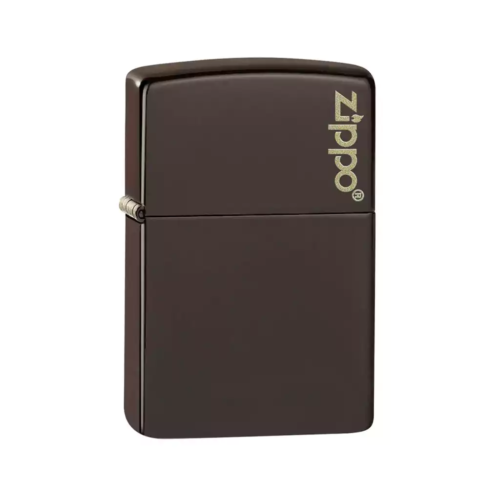 ®Zippo מצית זיפו חום Classic Brown Zippo Logo