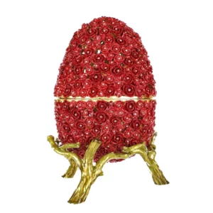 ביצת פברז’ה עם עיטורי פרחים