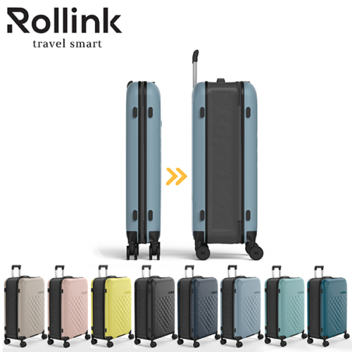 מזוודה מתקפלת דקה 21” טרולי 4 גלגלים למטוס | Rollink Flex 360