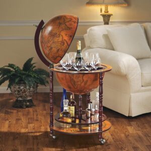 גלובוס בר דקורטיבי רצפתי מעץ za 30022