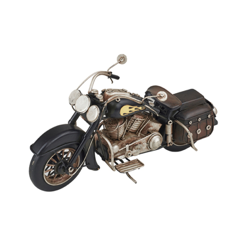 אופנוע קרוזר עתיק שחור מתכת | רטרו