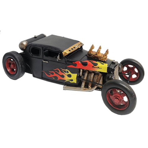 מכונית ספורט רטרו שחור