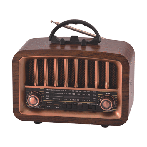 רדיו רטרו Bluetooth בינוני עץ אגוז איכותי