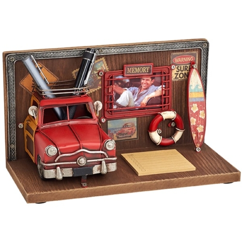 מעמד שולחני רטרו טנדר עם מסגרת לתמונה