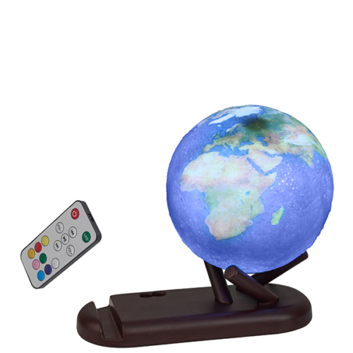 מעמד שולחני משולב עם גלובוס מואר ורמקול Bluetooth