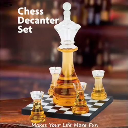 דיקנטר שחמט כולל לוח וארבע כוסיות דגם 5335