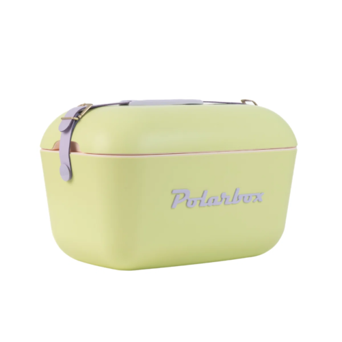 צבע חדש ליים ולילך צידנית Polarbox 20 ליטר עם חריטה אישית